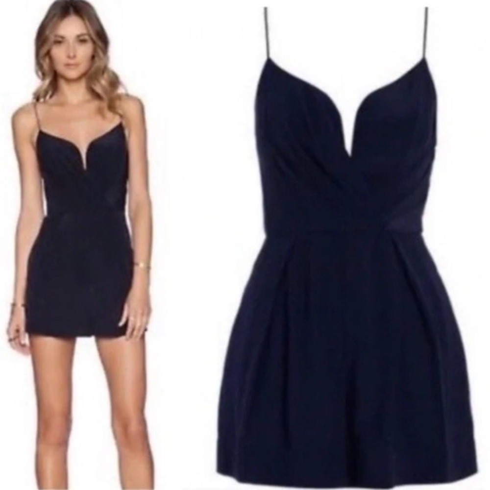 Zimmerman Silk Plunge Romper playsuit